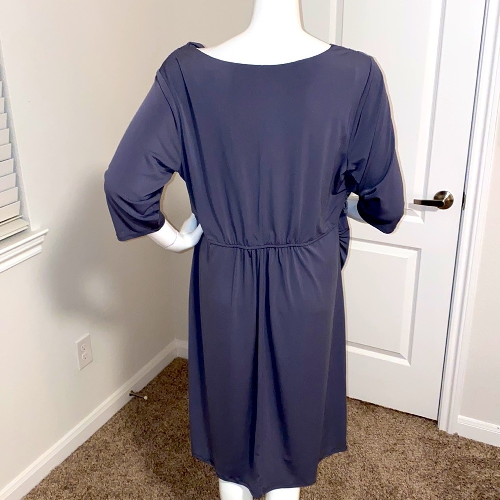 Cato Woman Plus Grey Dress 3/4 Sleeve - Picture 5 of 6